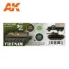 AK Interactive AK11659 3G VIETNAM CAMOUFLAGE COLORS FOR JUNGLE COLORS 3x17 ml